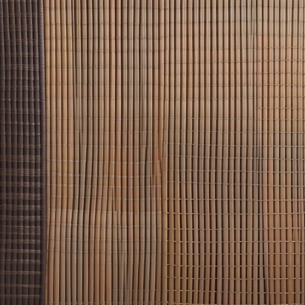 Different color and weave options for 48x72 wicker blinds