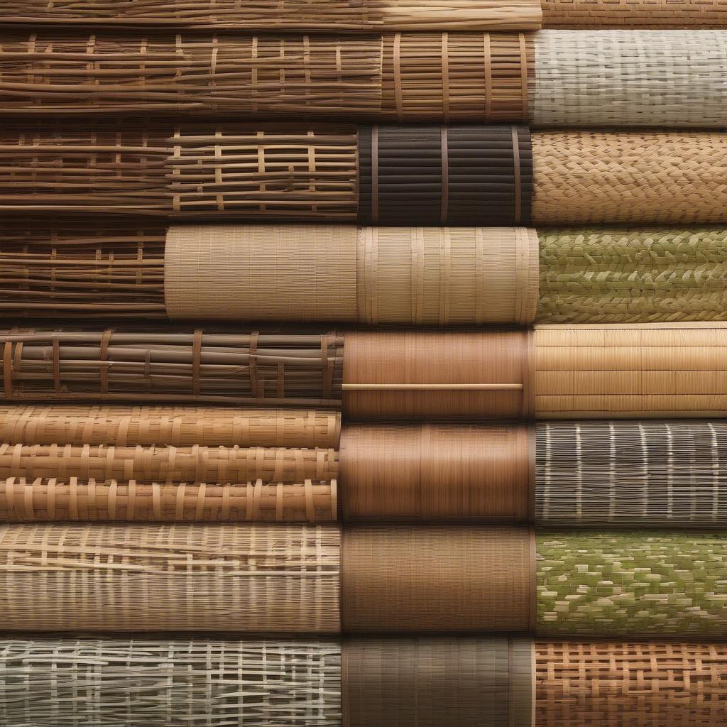 Various Wicker Blind Materials