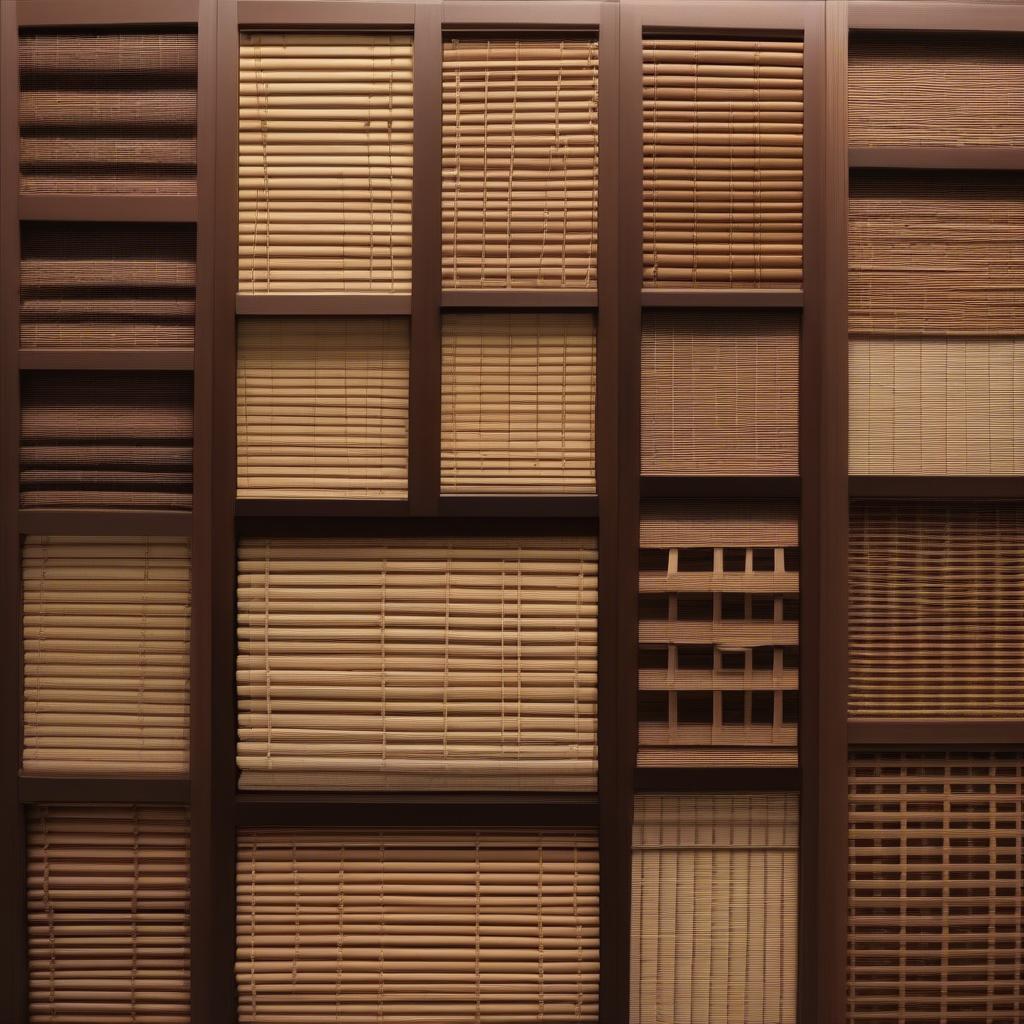 Comparing different wicker blind styles