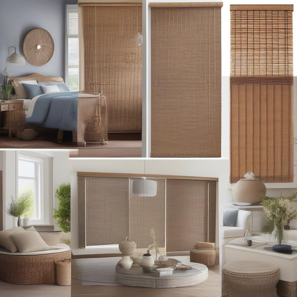 Wicker Blinds in Various Room Settings