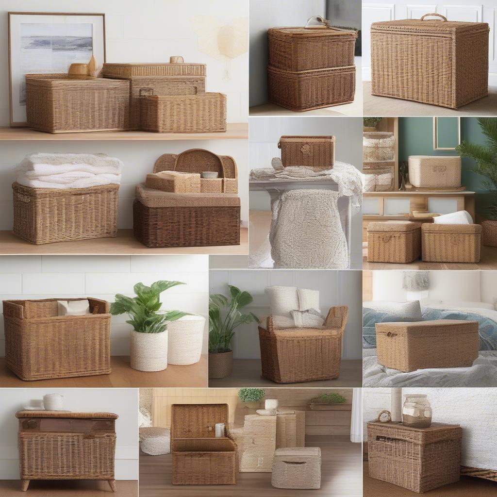 Wicker Boxes in Home Decor