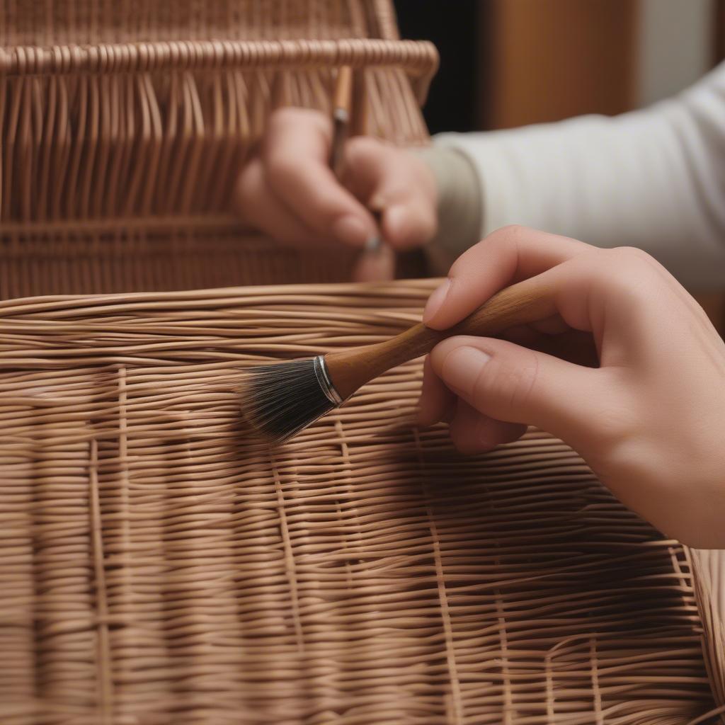 Restoring a vintage wicker cabinet from the 60s