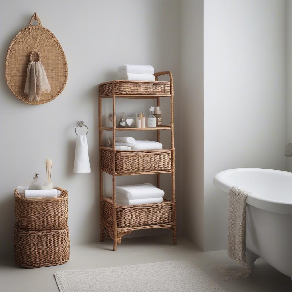 Wicker Cabinet in Bathroom Decor