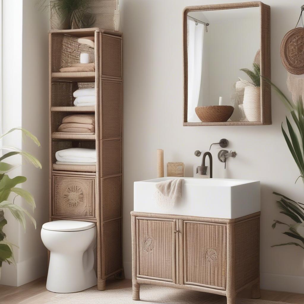 Inspiring Wicker Bathroom Cabinet Ideas