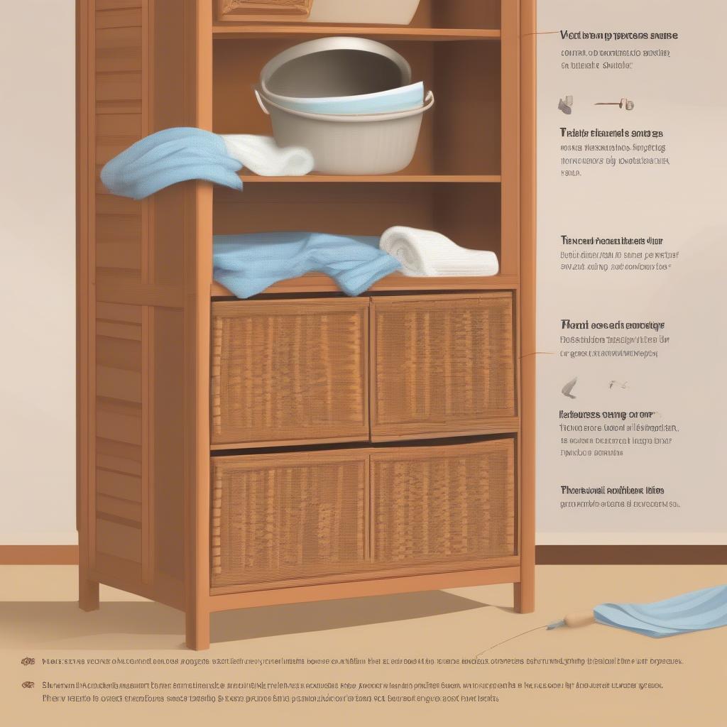 Tips for caring and maintaining a wicker cabinet