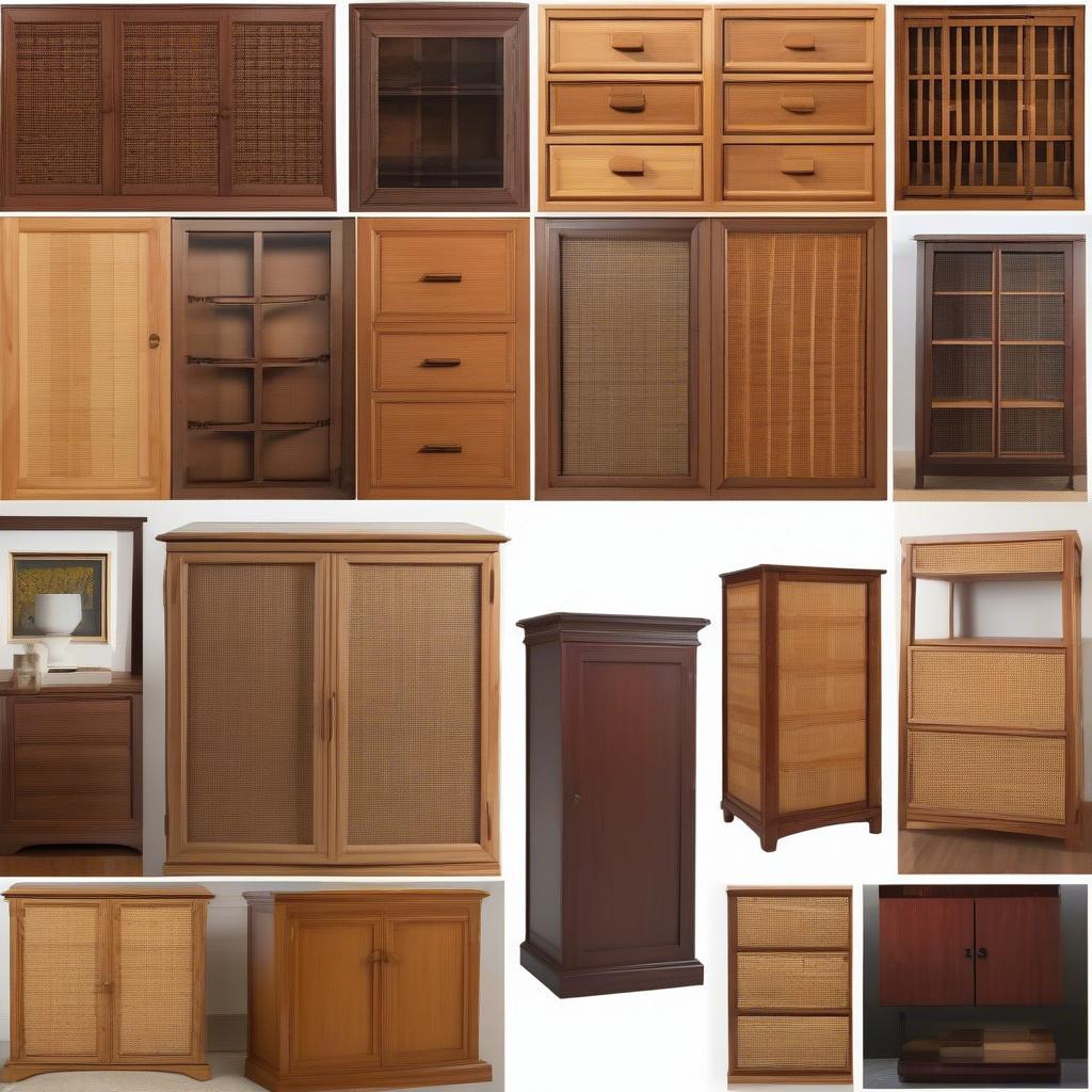 Wicker Cabinets in Different Wood Types