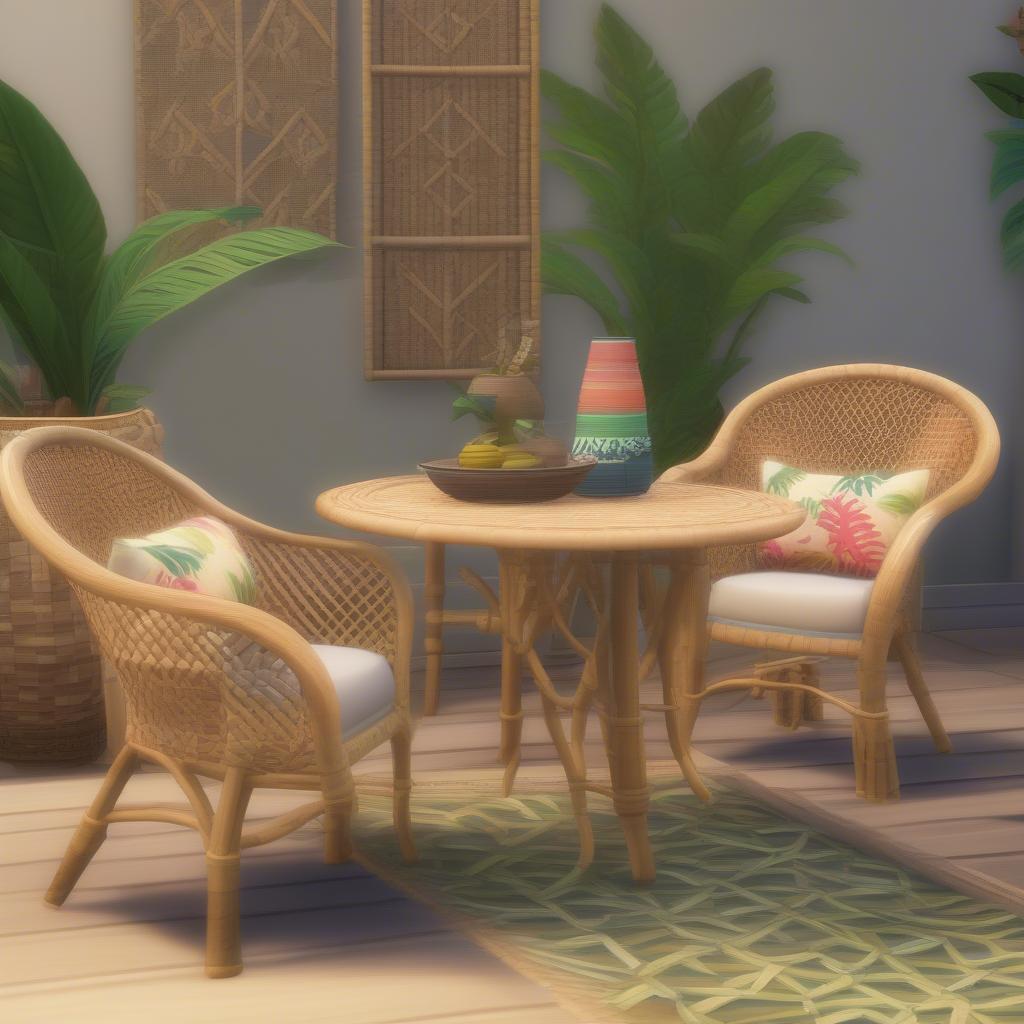 Sims 4 Island Living Wicker Furniture