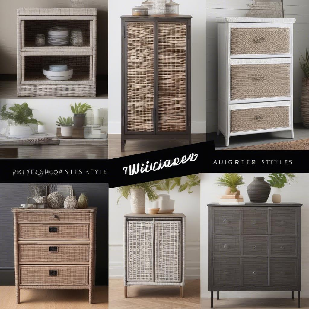 Different Styles of 3 Drawer Wicker Cabinets