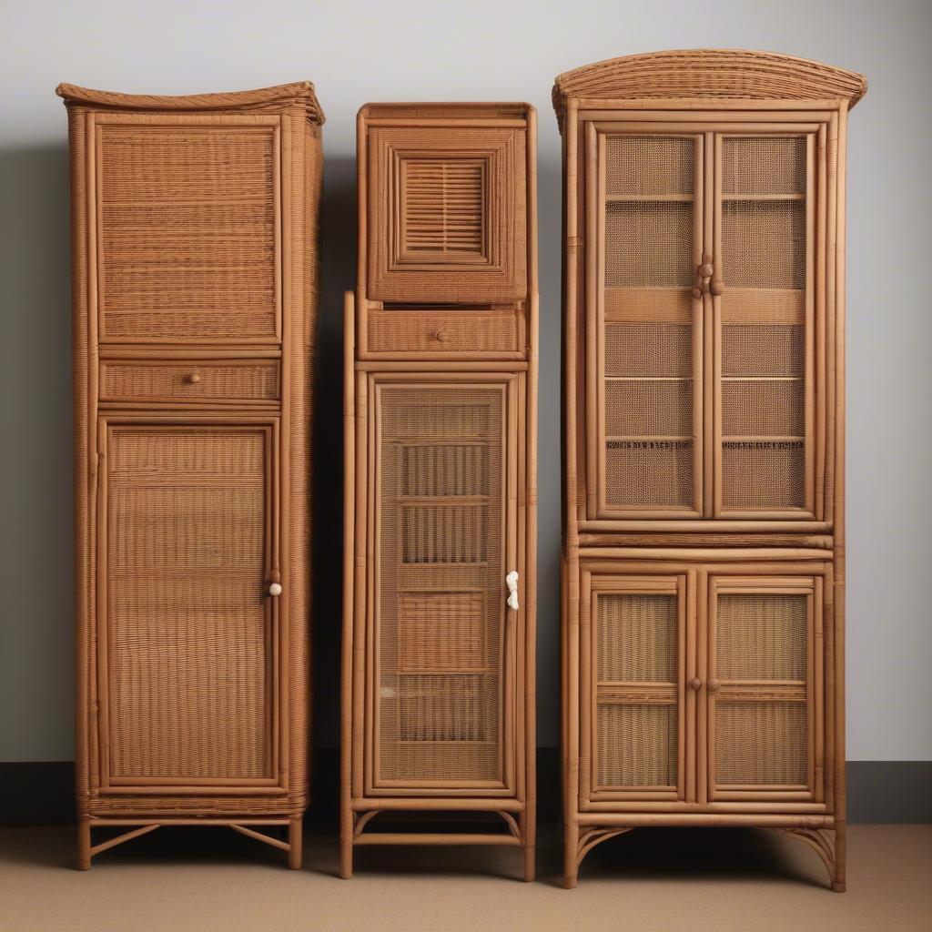 Vintage Wicker Cabinet Styles