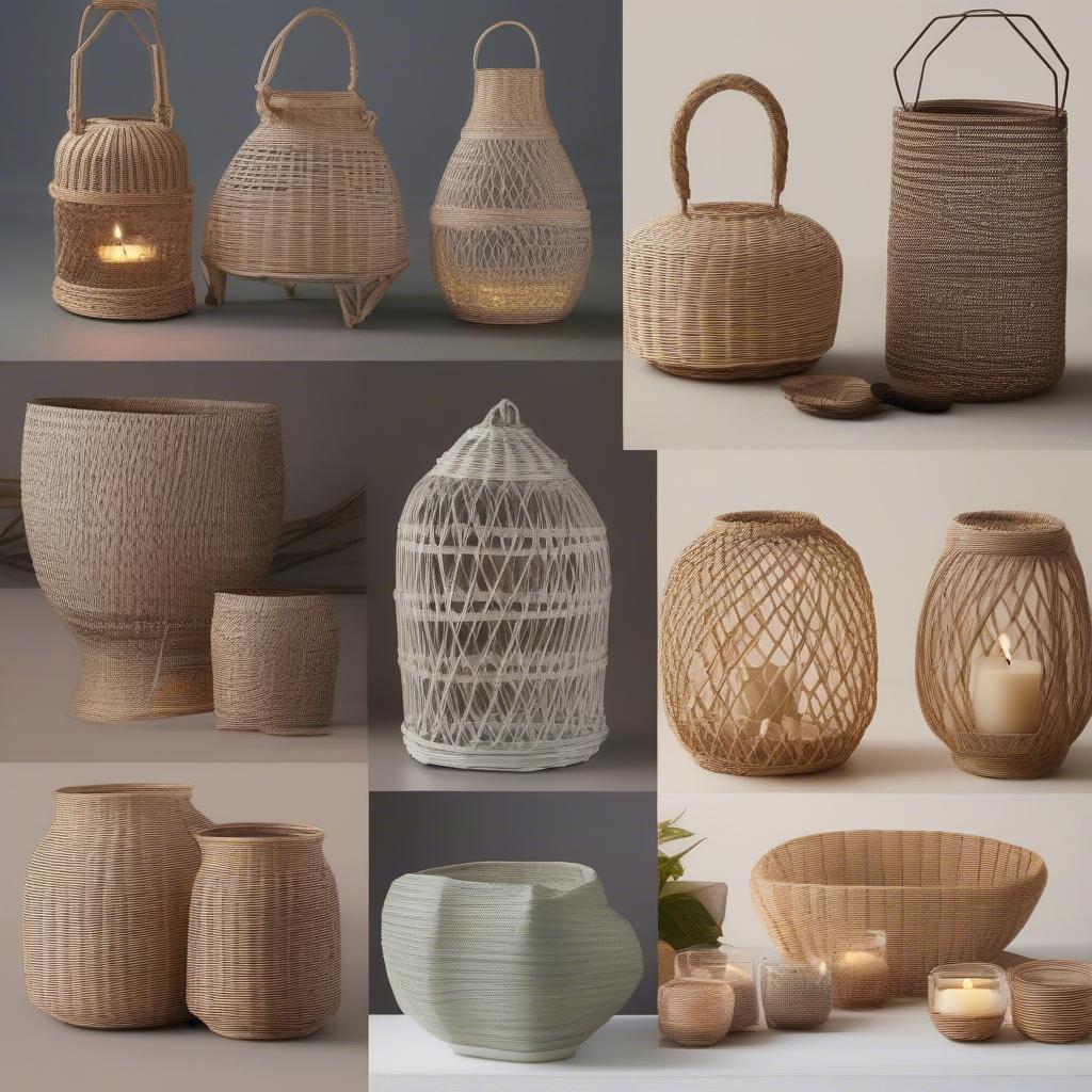 Different Styles of Wicker Candle Holders