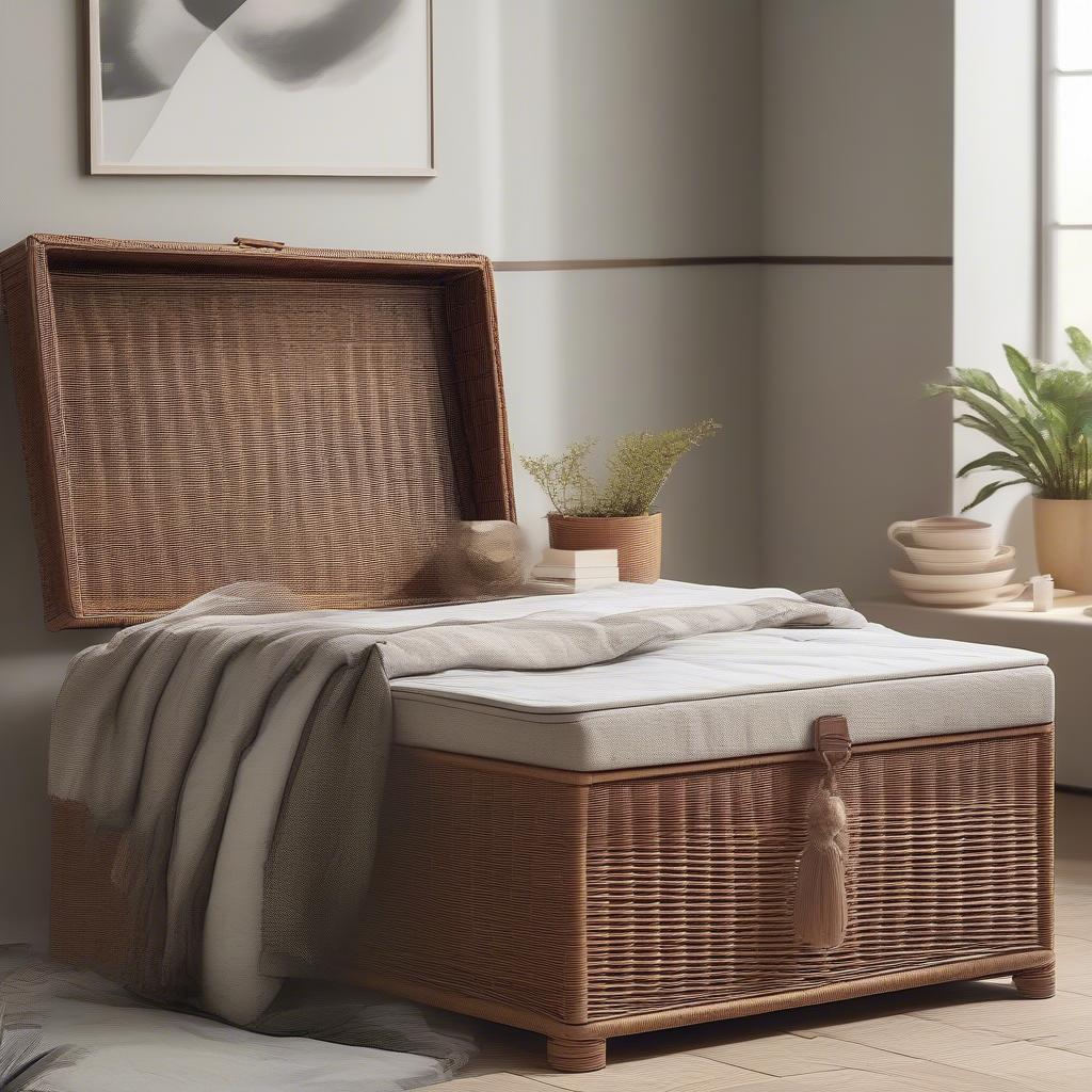 Wicker Chests in Various Room Settings