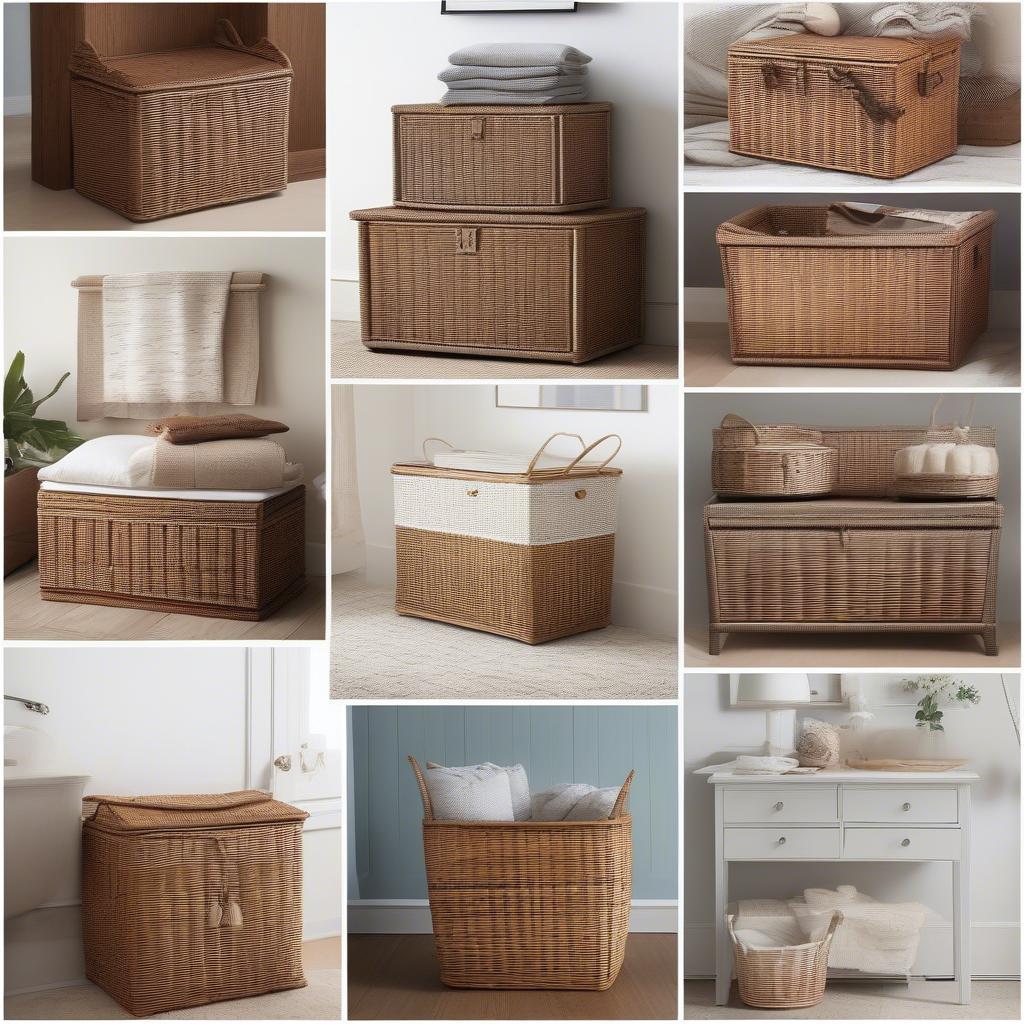 Wicker Chest in Different Rooms