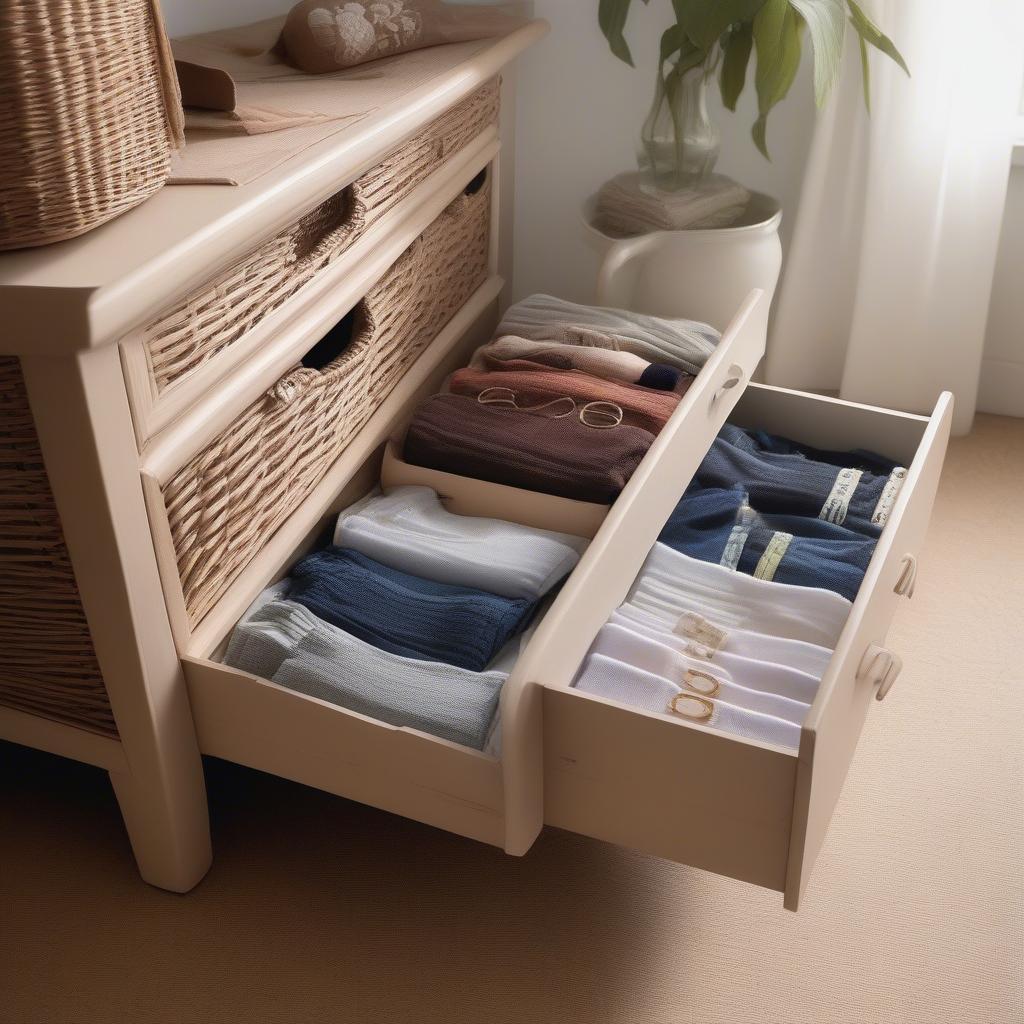 Wicker Chest Organization Ideas