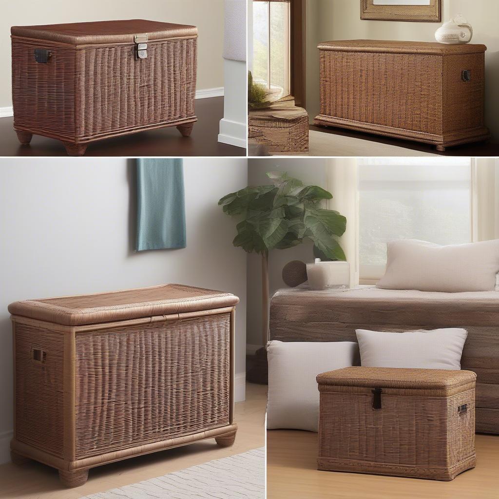 Wicker Chest Placement Ideas in Different Rooms