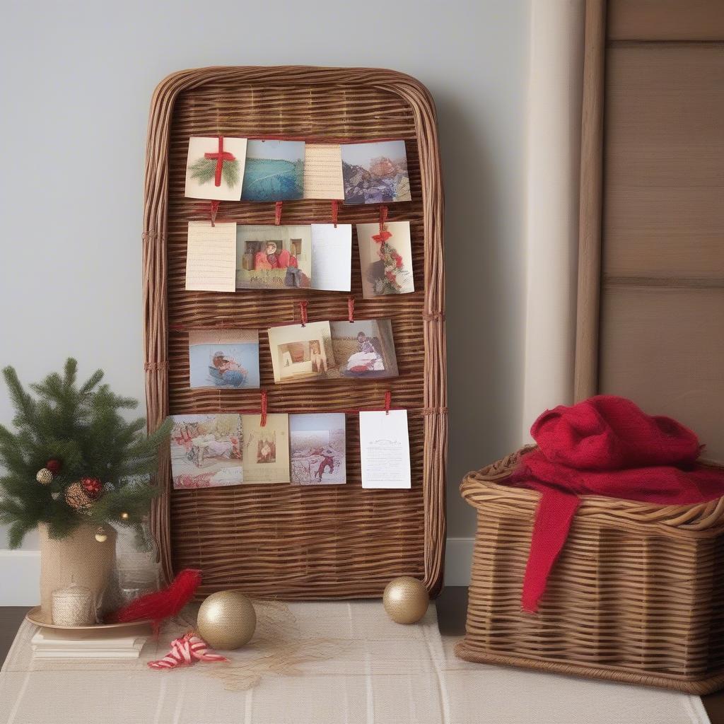 Benefits of a wicker Christmas card holder