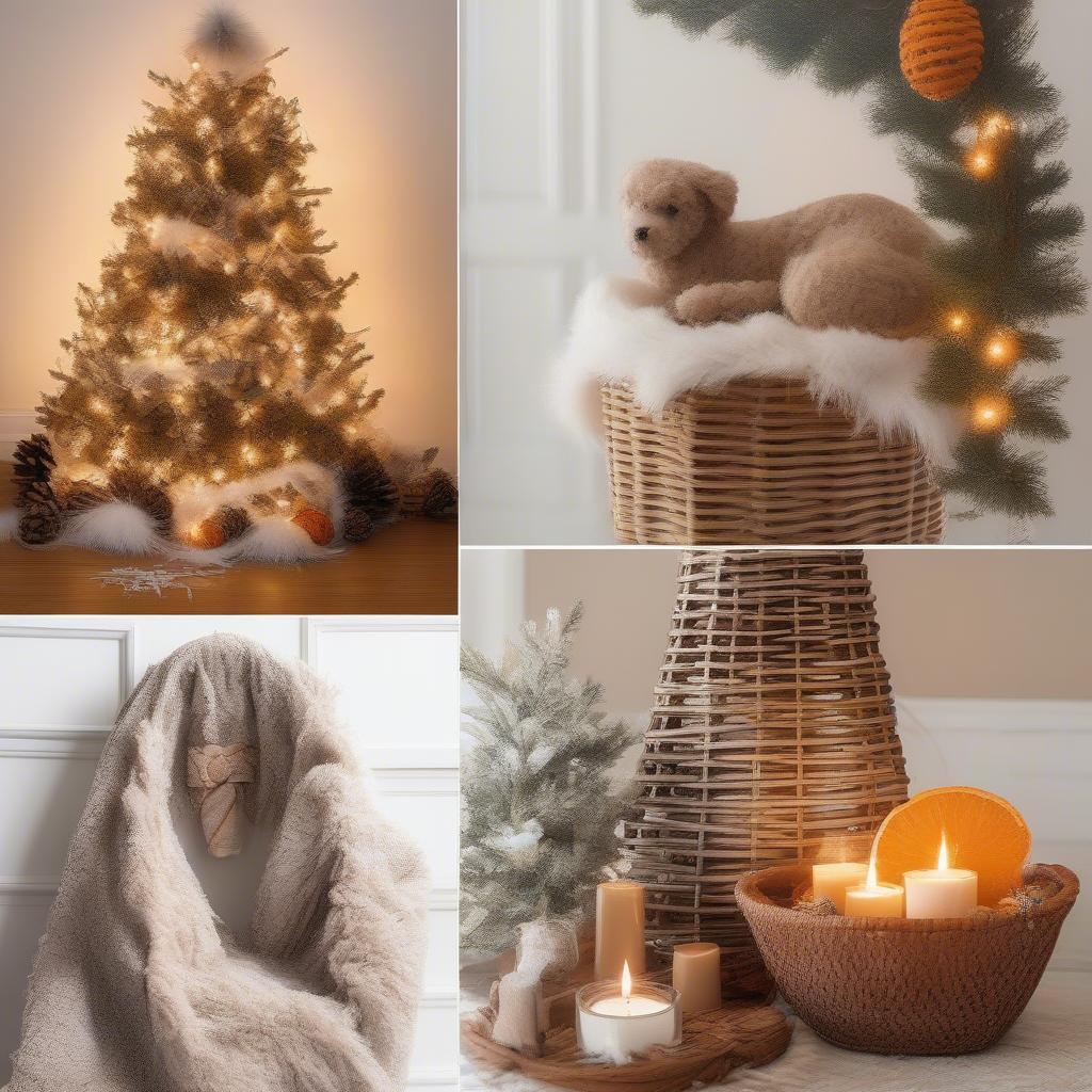 Styling Ideas for a Wicker Christmas Tree Holder