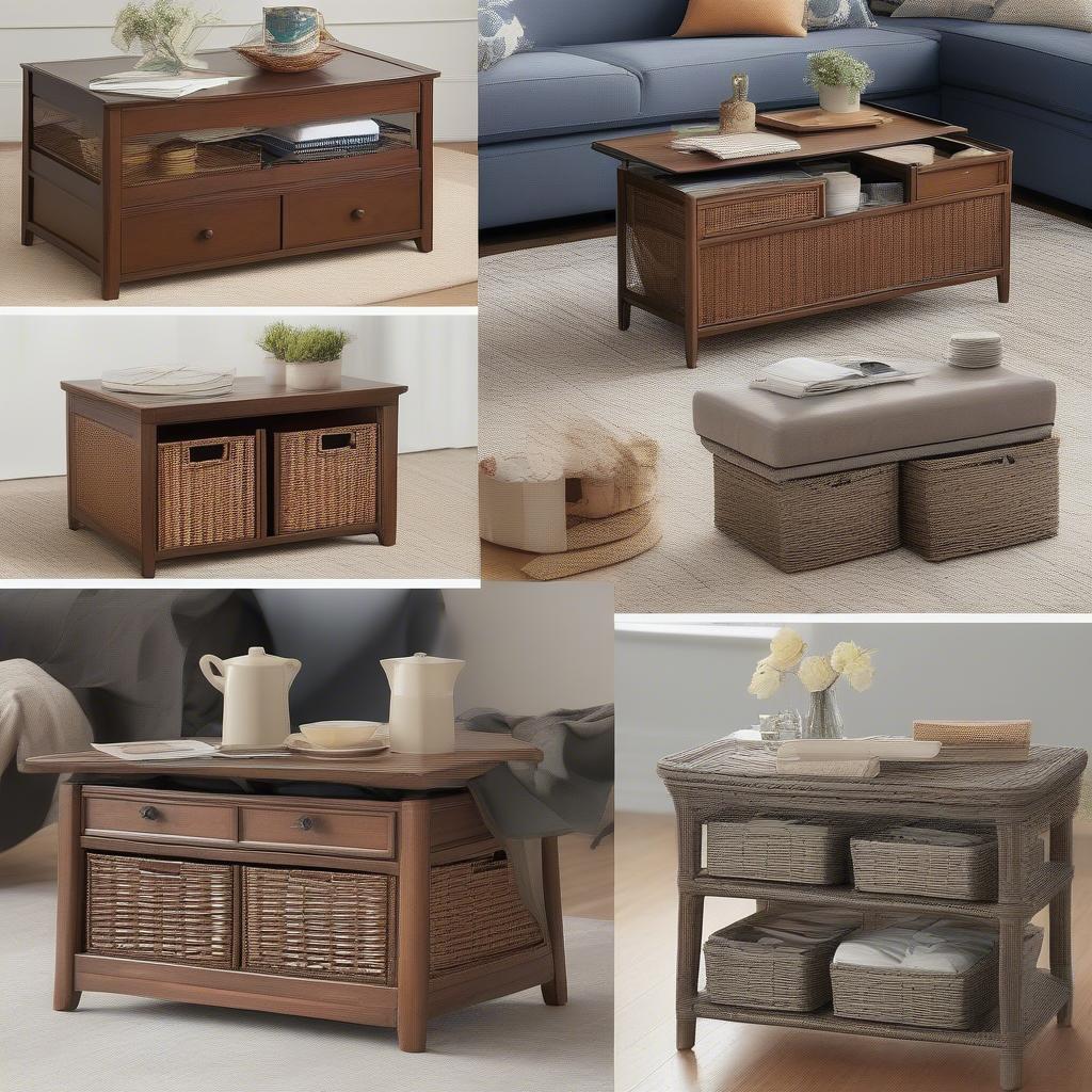 Wicker Coffee Table Storage Ideas