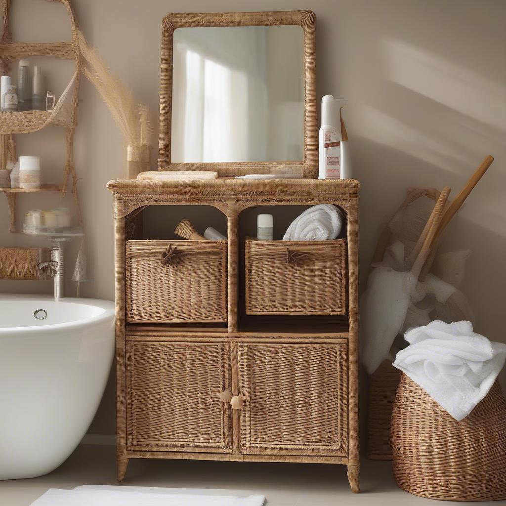 Maintaining a Wicker Corner Bathroom Cabinet