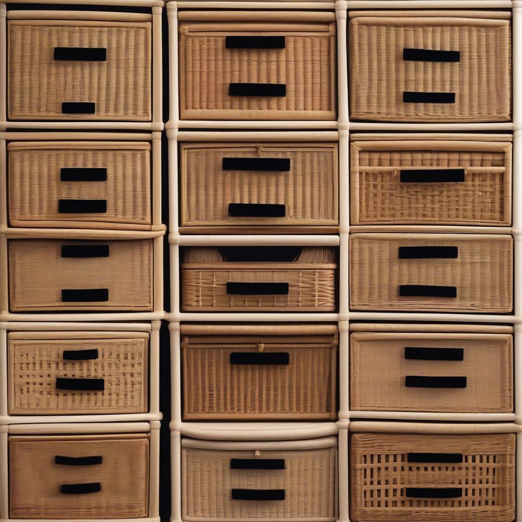 Different Styles of Wicker Drawer Storage Units