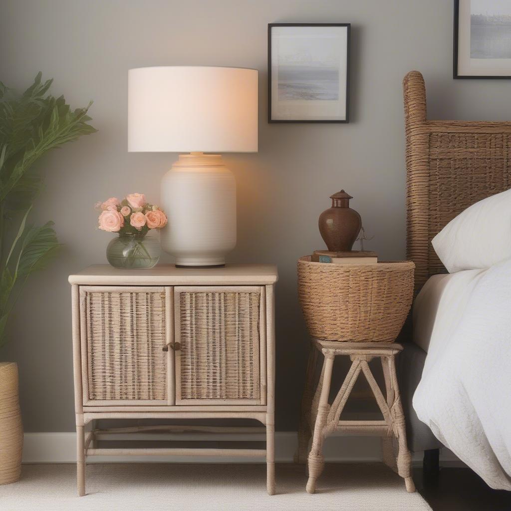 Wicker Emporium Cabinet in a Bedroom