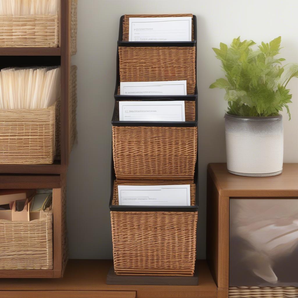 Organizing Your Files with Wicker File Holders