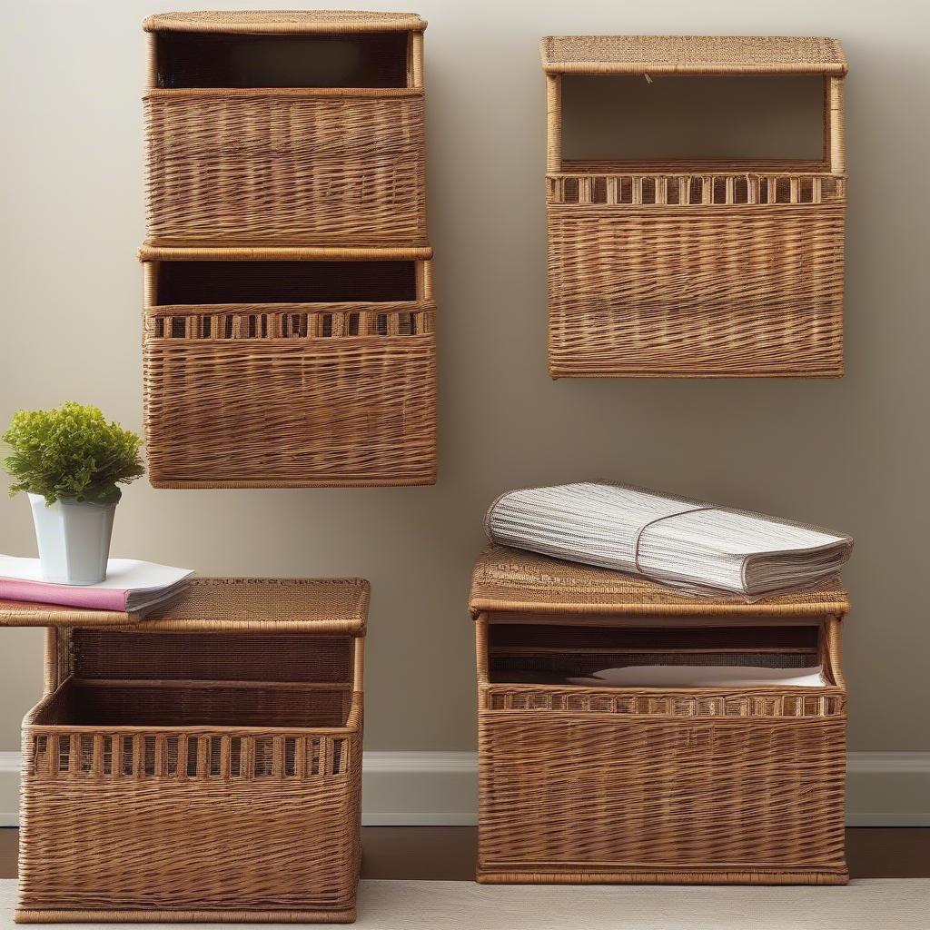 Different Styles of Wicker File Holders