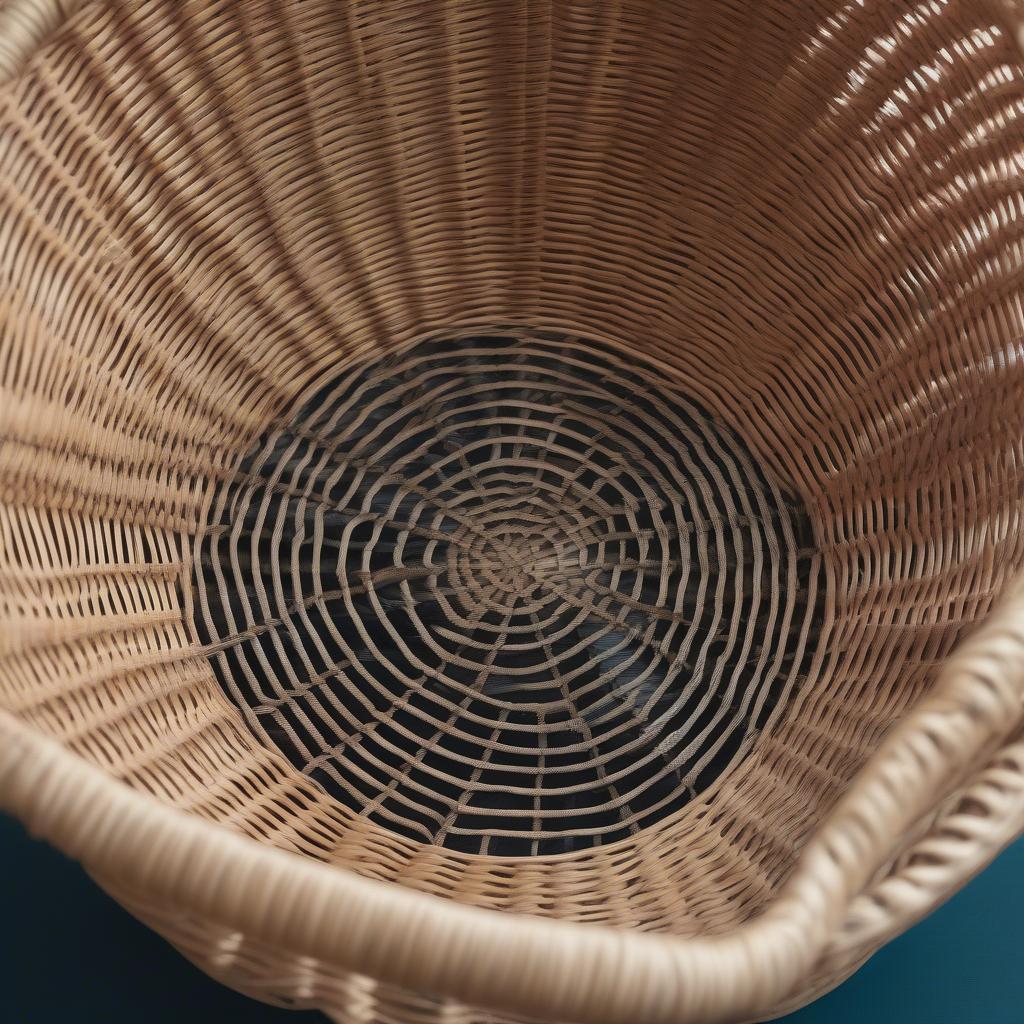 Wicker fish basket showing ventilation