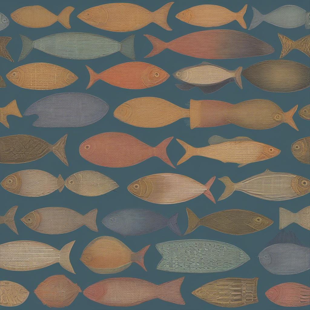 Various Styles of Wicker Fish Placemats