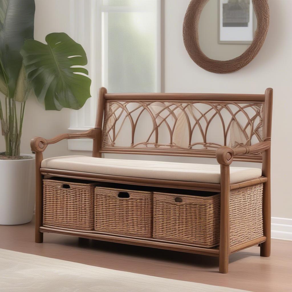 Placement Ideas for Wicker Flip Top Storage Benches