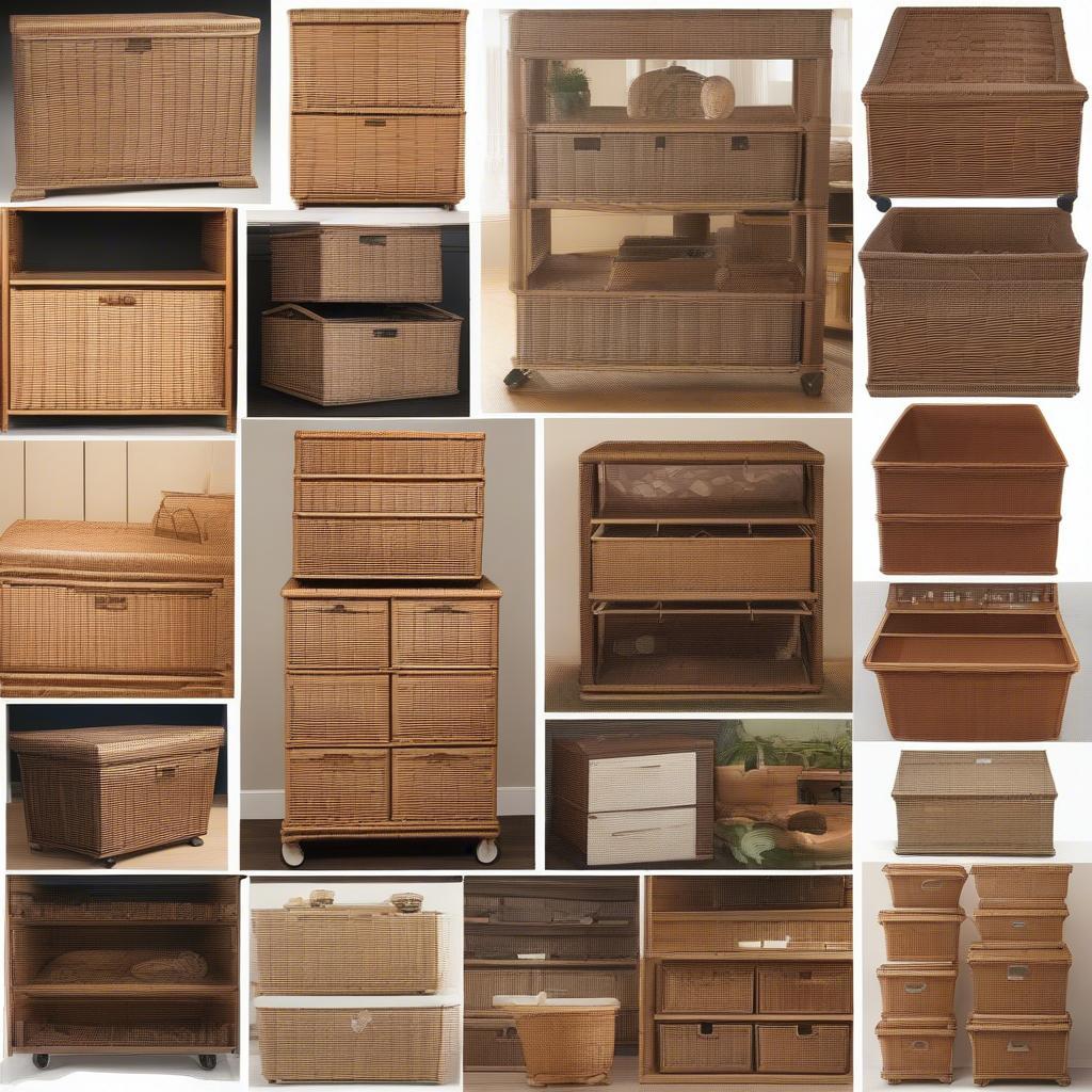 Different Styles of Wicker Float Storage Units