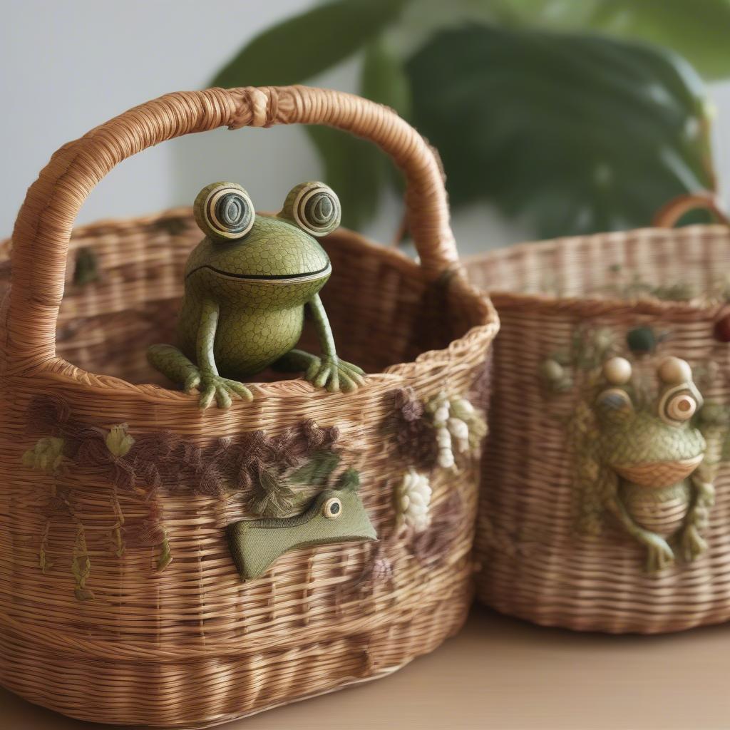 Wicker frog storage solutions at Home Depot