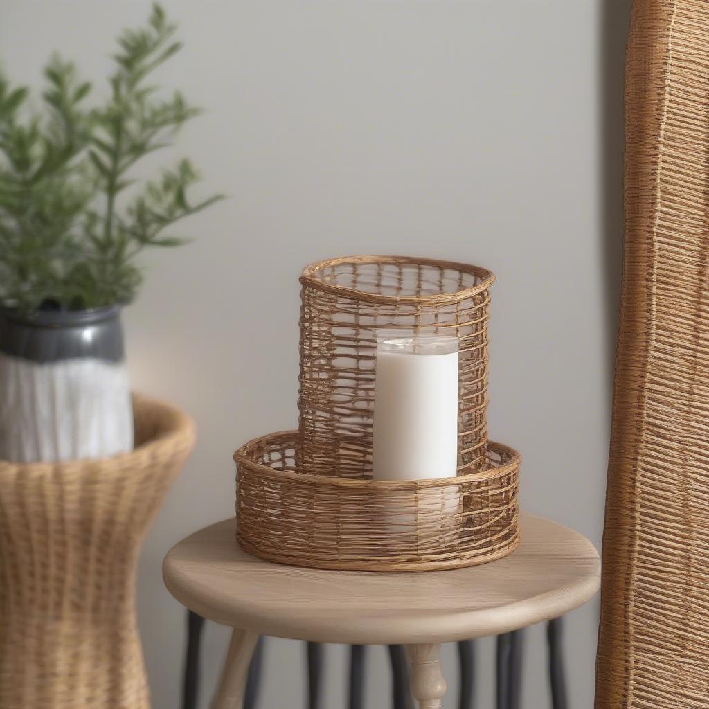 Wicker Glass Holder in Interior Design