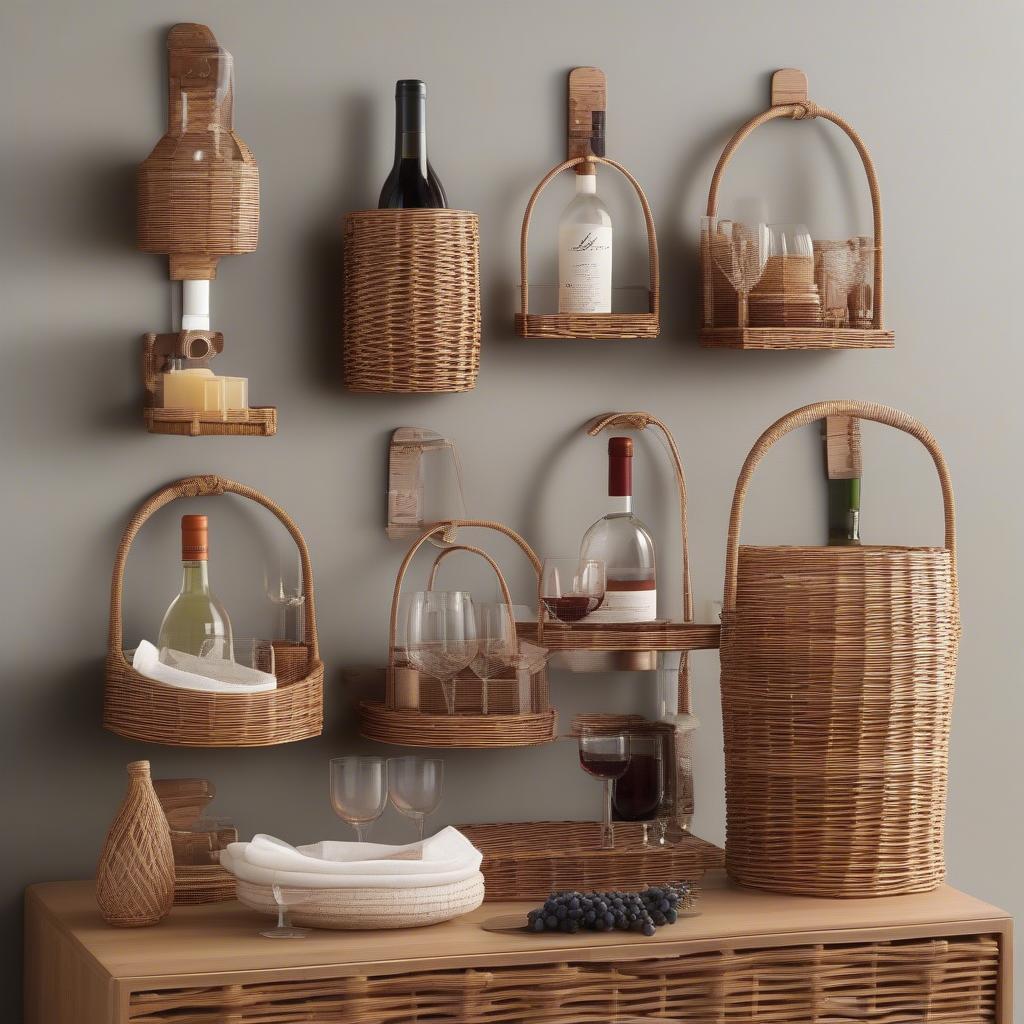 Different Styles of Wicker Glass Holders