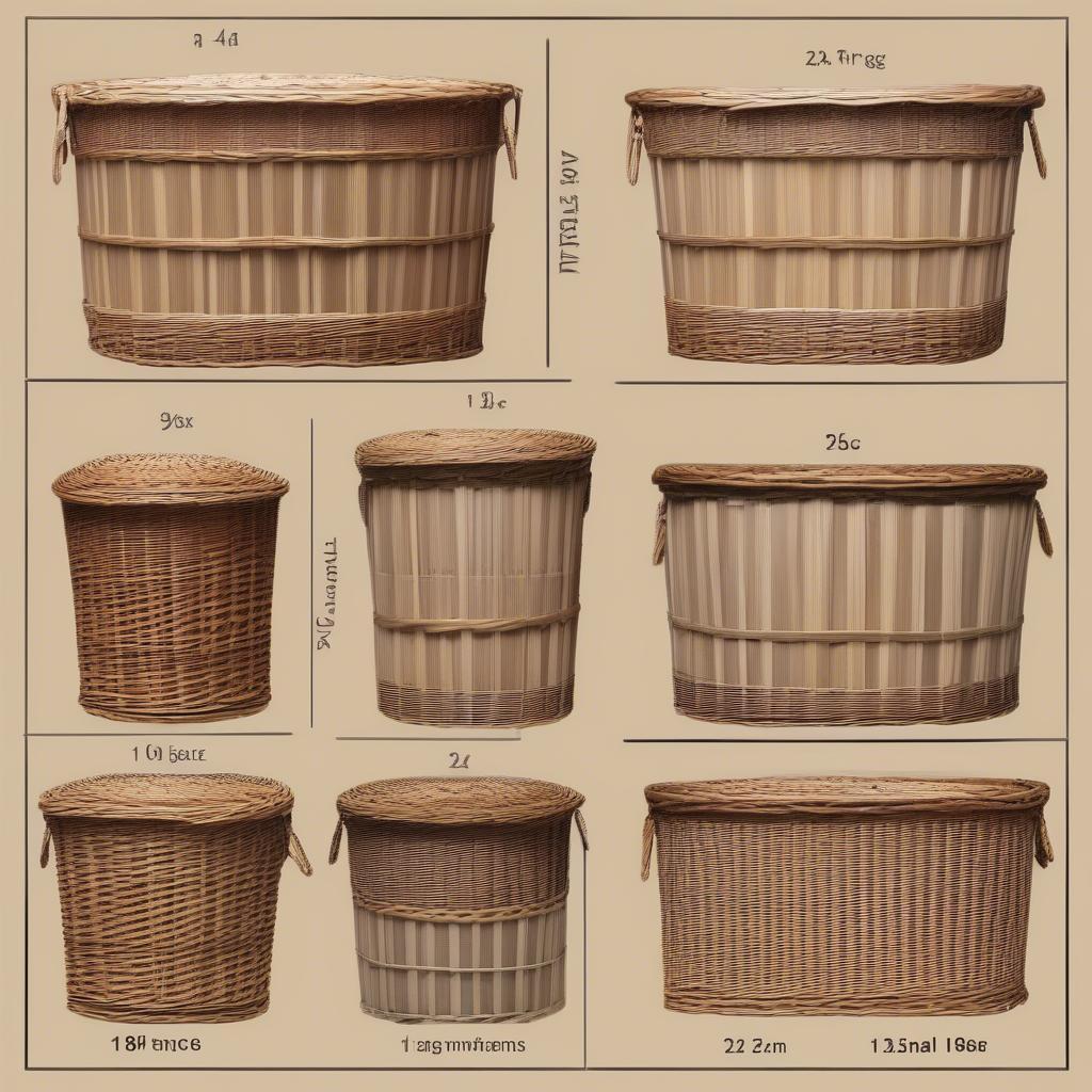 Wicker Hamper Sizes and Capacities