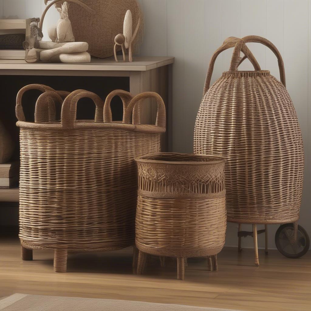 Different Styles of Wicker Log Holders