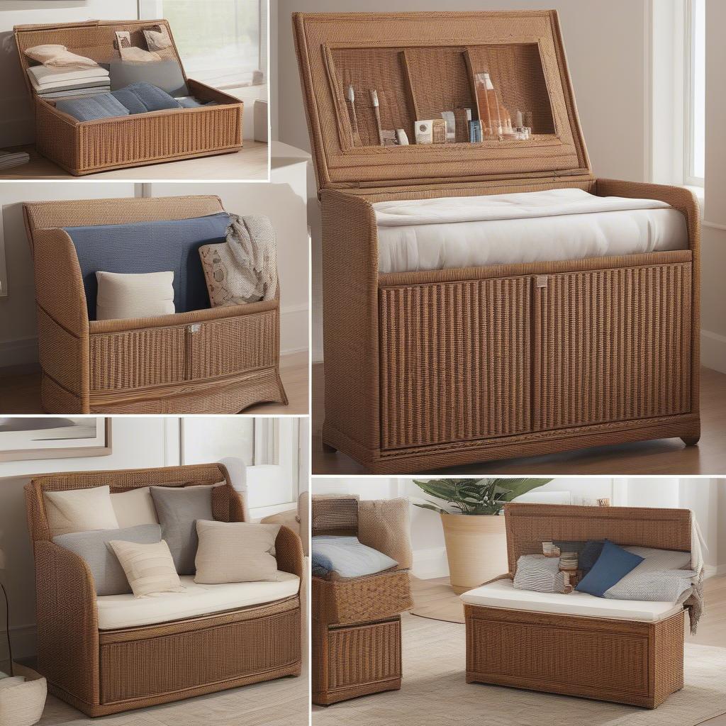 Wicker Loveseat with Storage from Home Depot