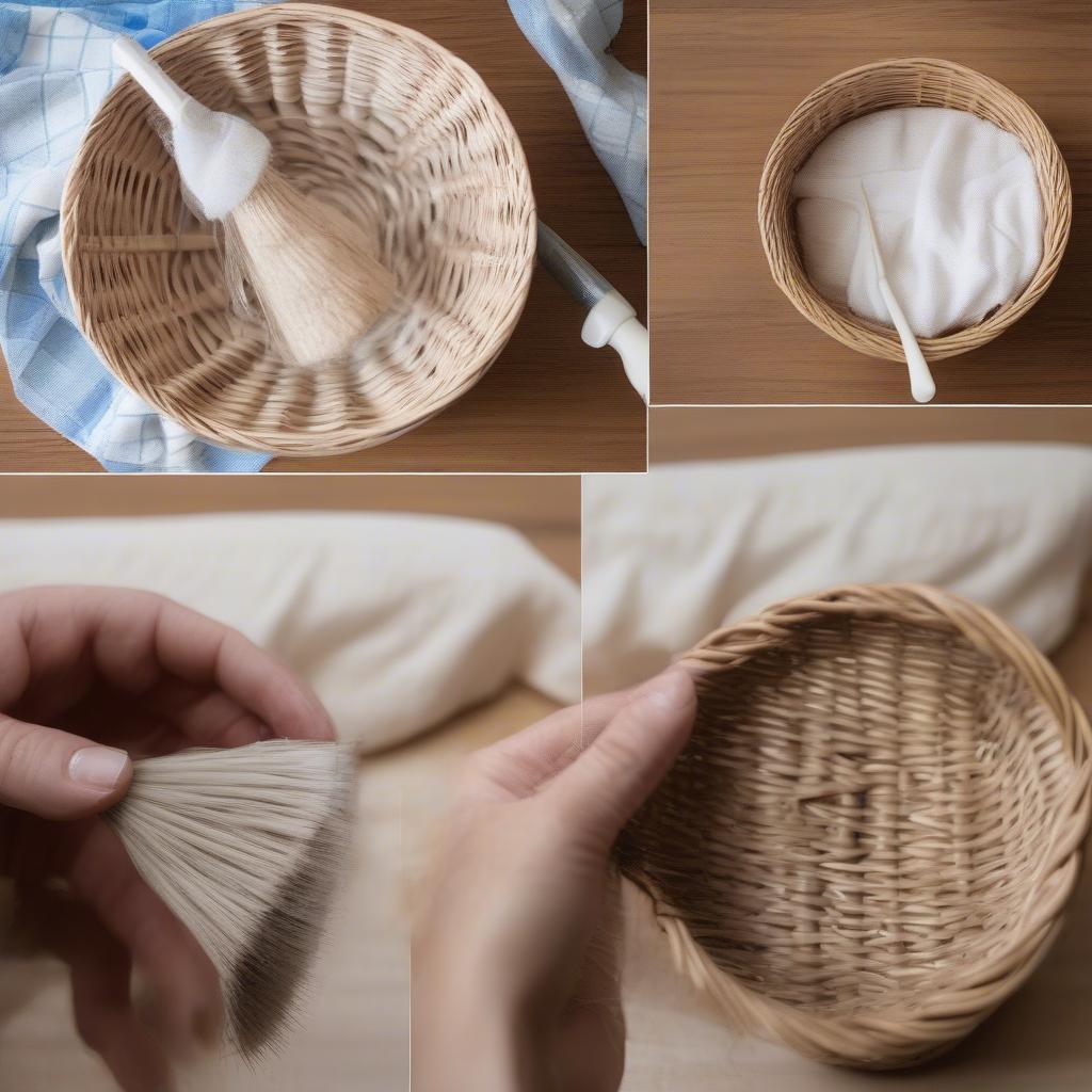 Cleaning a Wicker Mushroom Basket