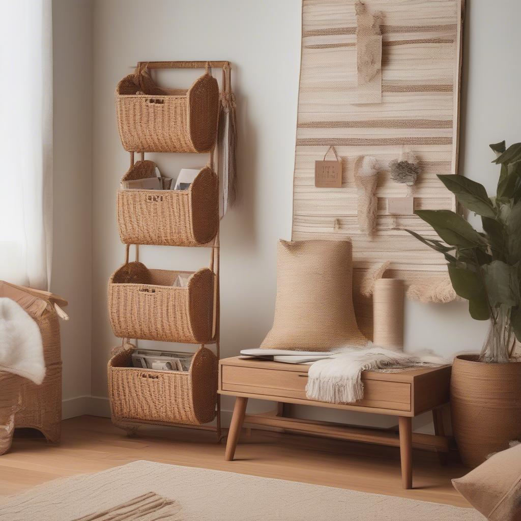 Wicker Organizer as Home Decor