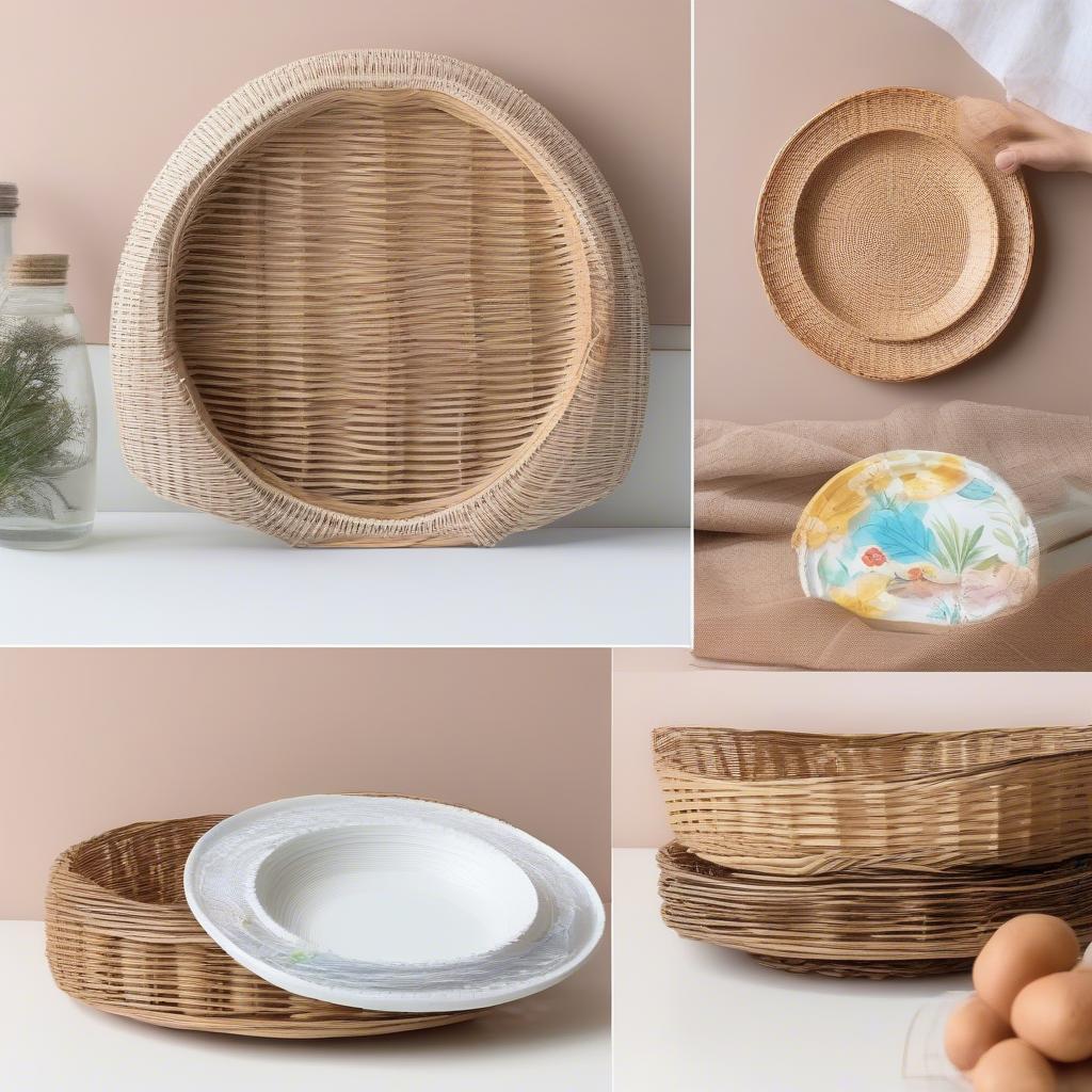 DIY wicker paper plate holder ideas