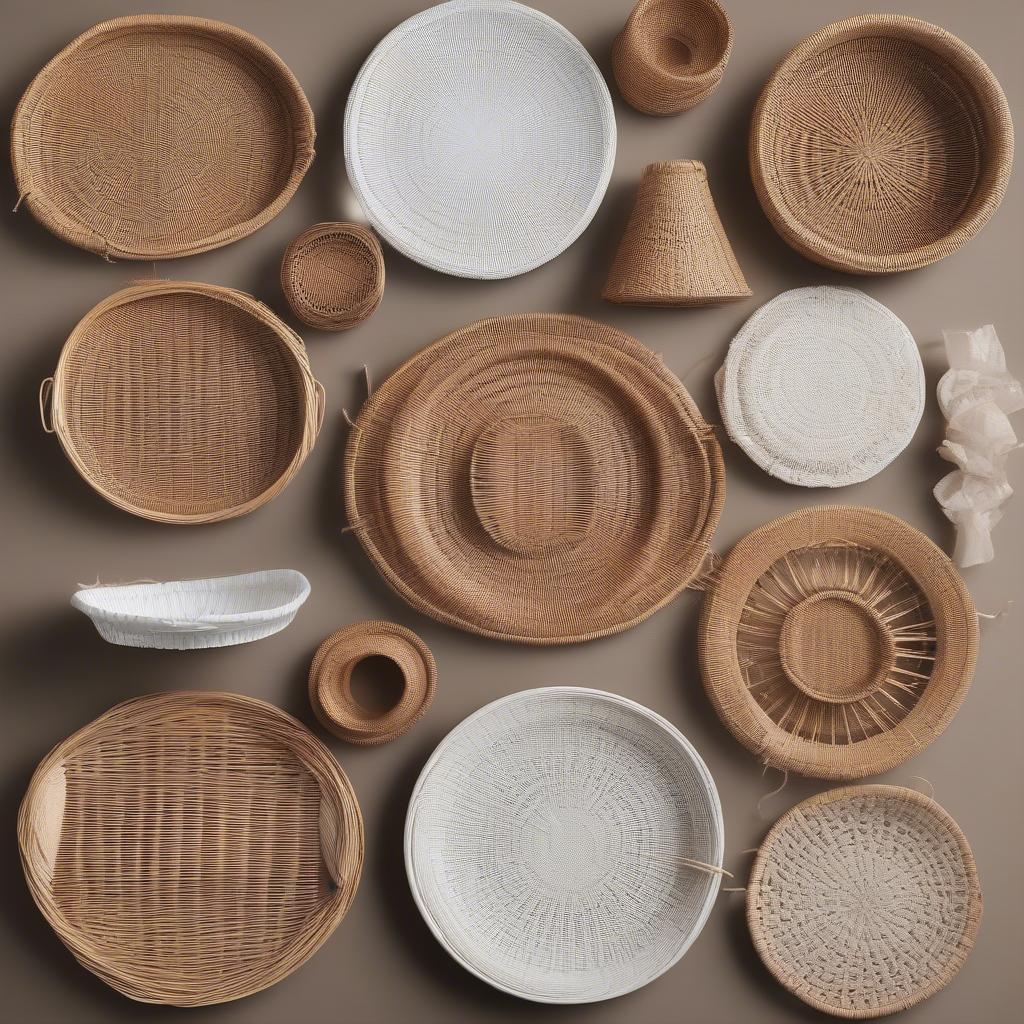 Wicker Paper Plate Holders in Various Styles