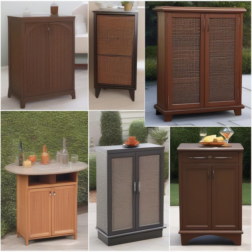 Wicker Patio Cabinet Sizes and Styles