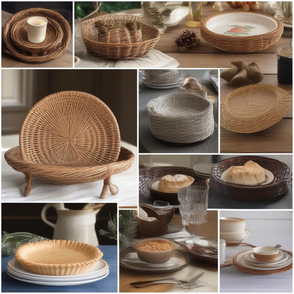 Different Styles of Wicker Pie Plate Holders