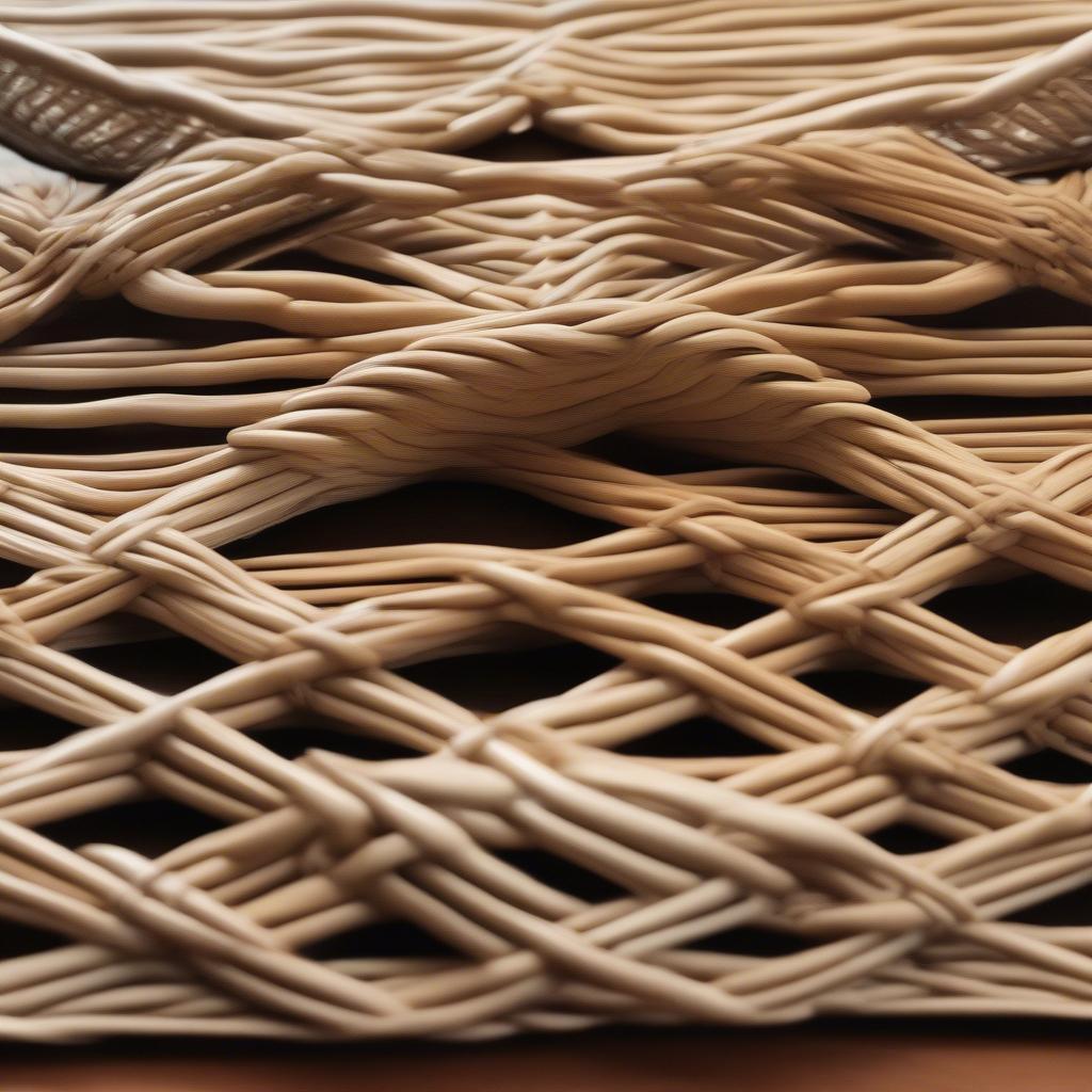 Close-up of Wicker Placemat Handle Designs