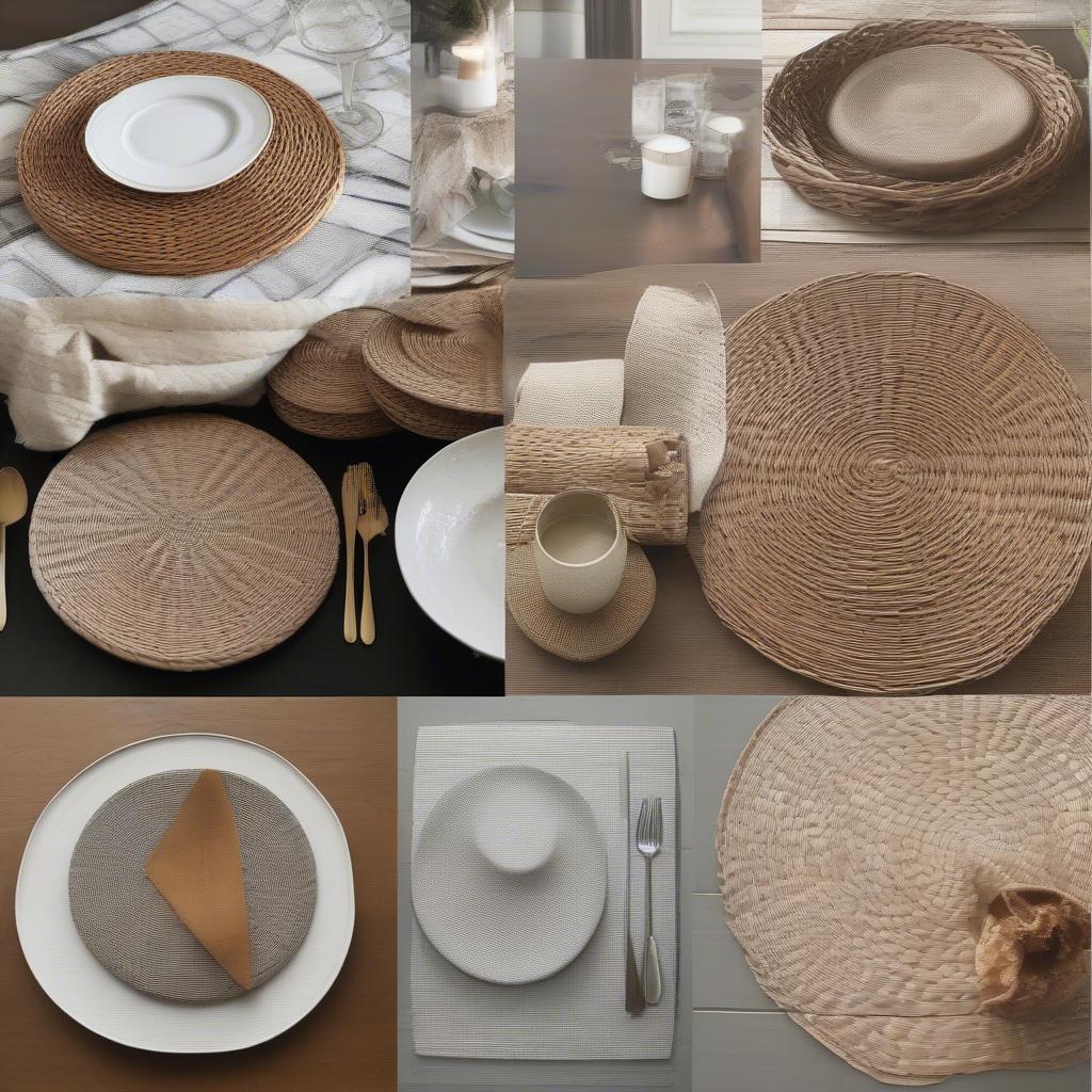 Wicker Placemat Table Setting Ideas