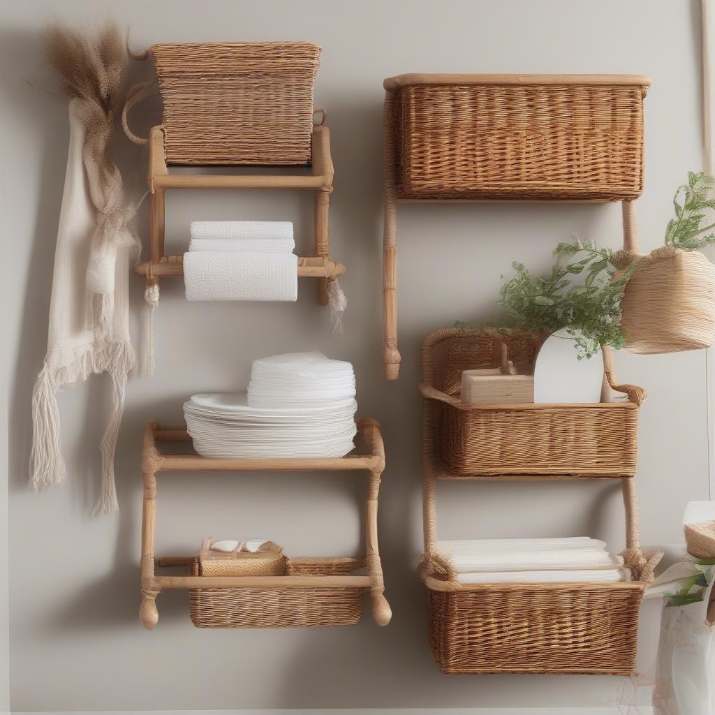 Different ways to store wicker placemats to maintain their shape.