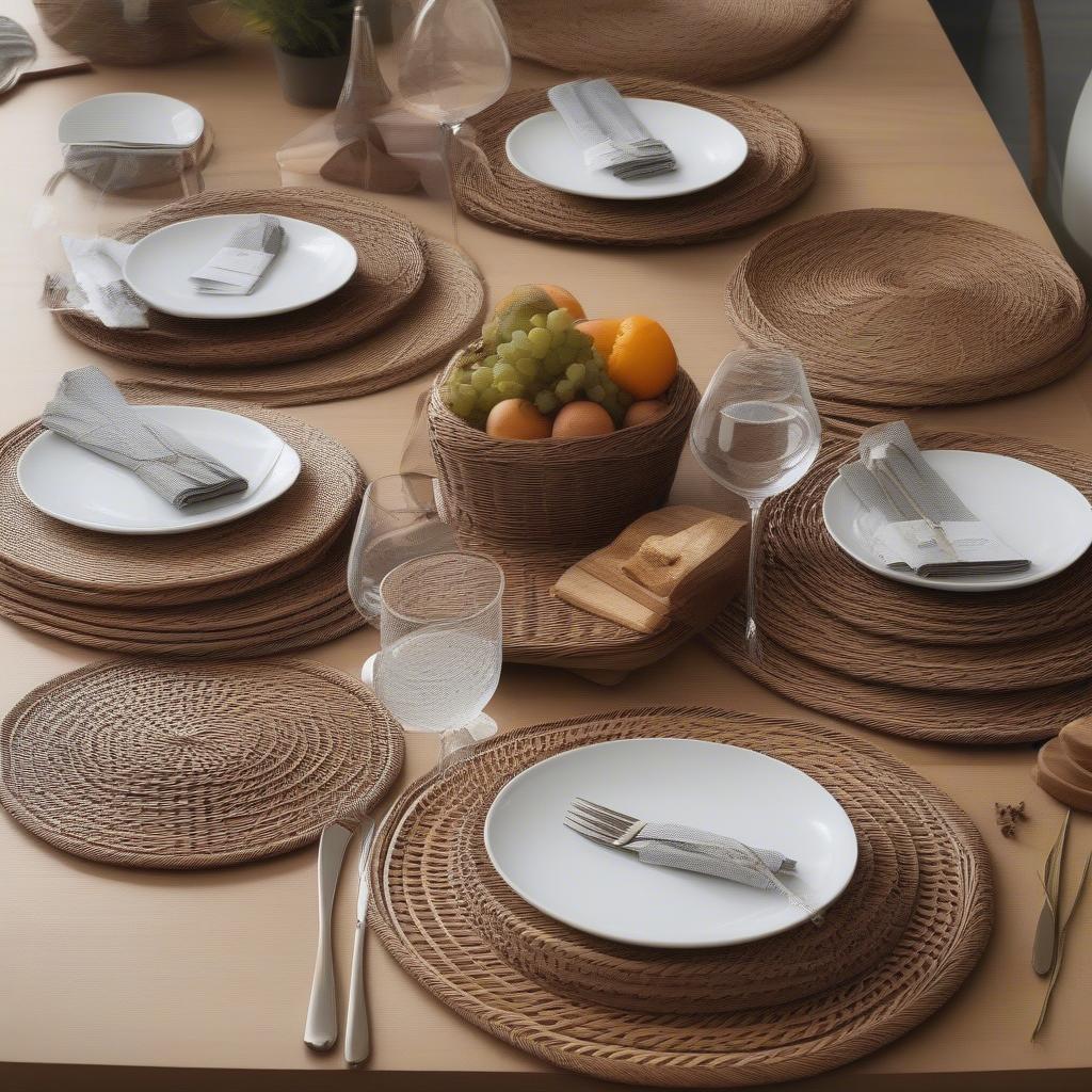 Wicker Placemats Table Setting UK