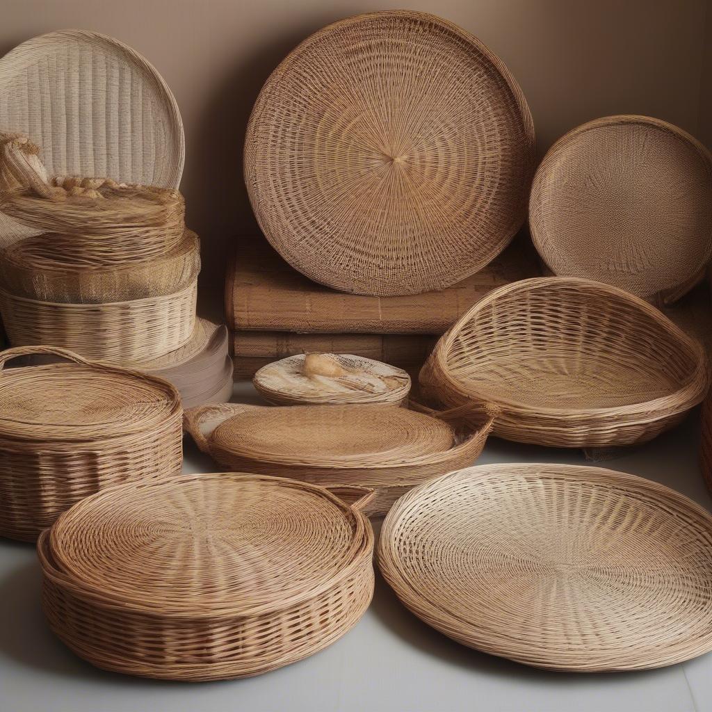 Variety of Wicker Plate Holders