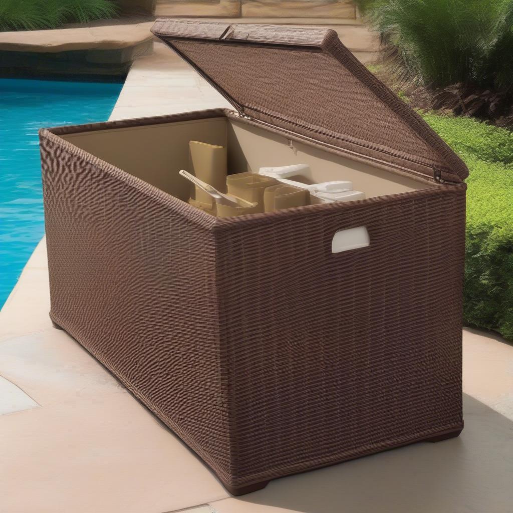 Different Styles of Wicker Pool Storage Boxes