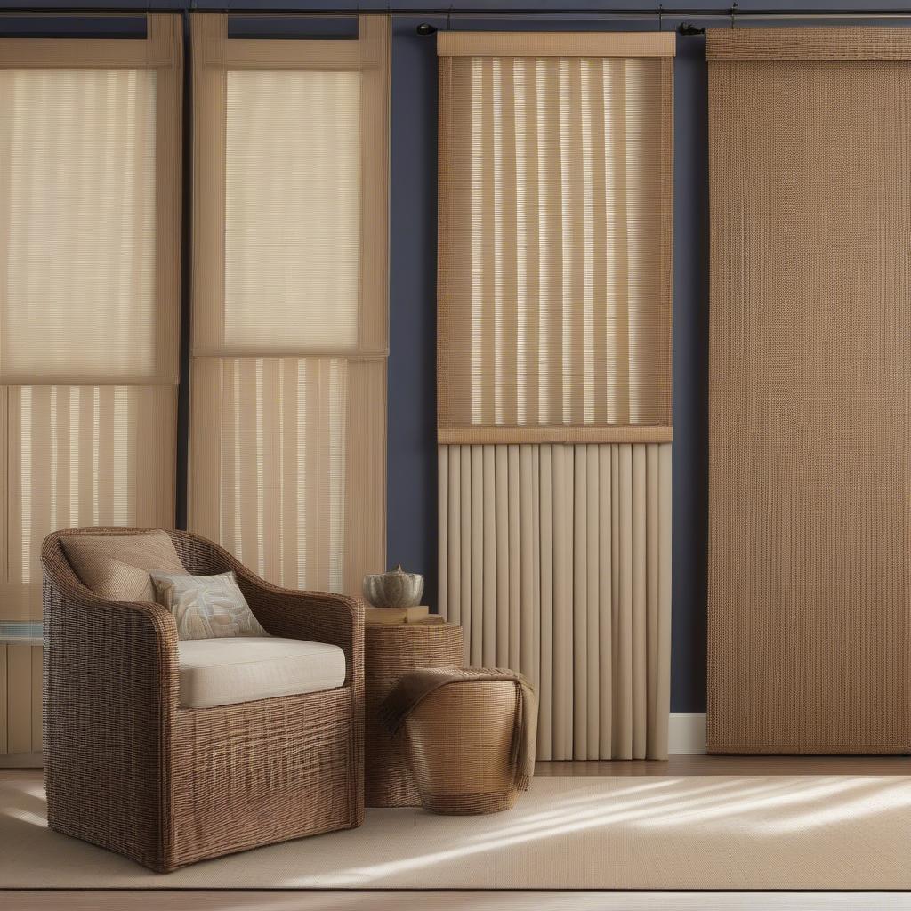 Different Styles of Wicker Pull Blinds