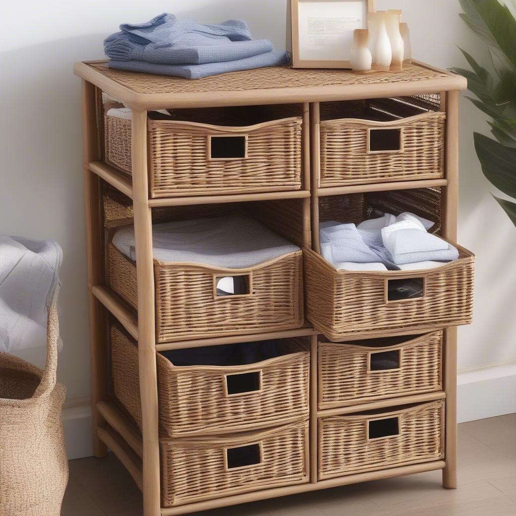 Organizing Your Wicker Rattan 4 Drawer Storage